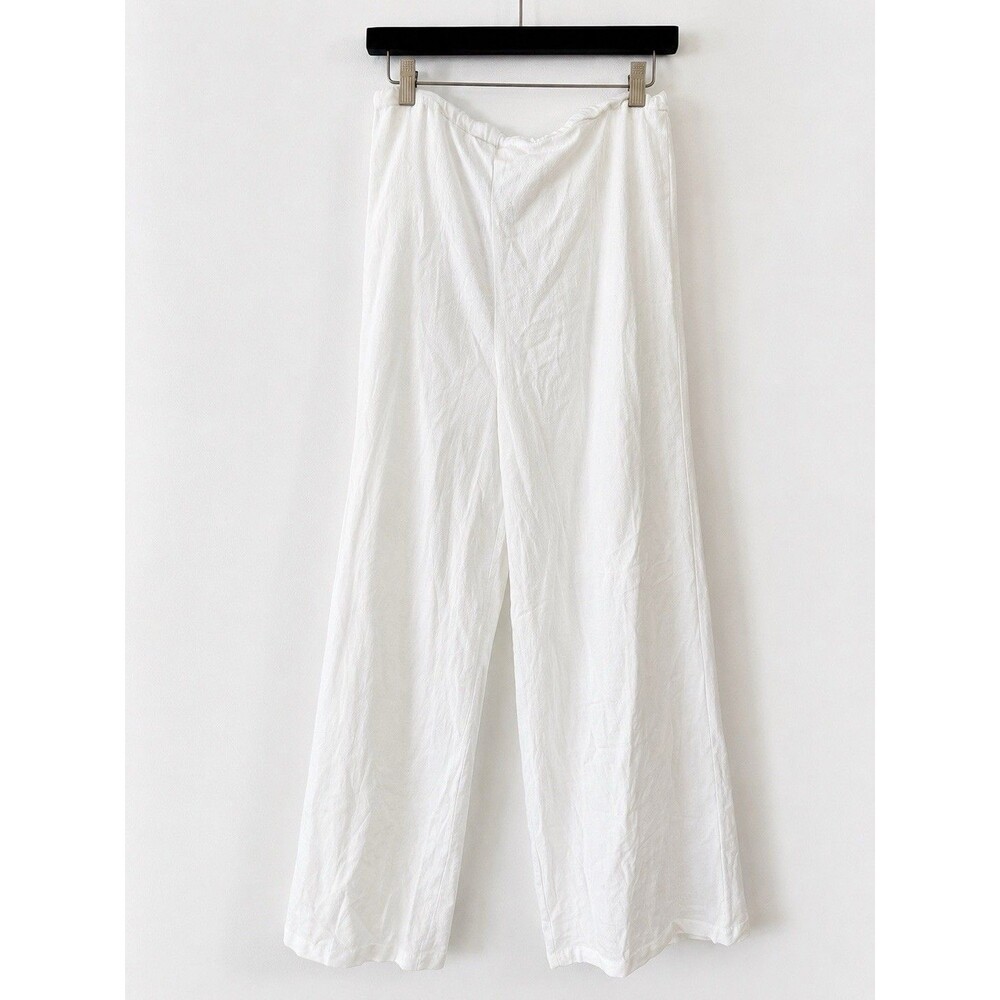 Princess Polly White Wide Leg Pants EU 34 US 2 XS Lightweight